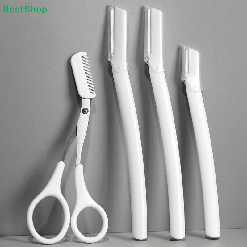 〔Q〕2/3/5pcs Eyebrow Razor Face Razors For Women Facial Hair Shaver Dermaplaning Tool Exfoliate Refresh Skin