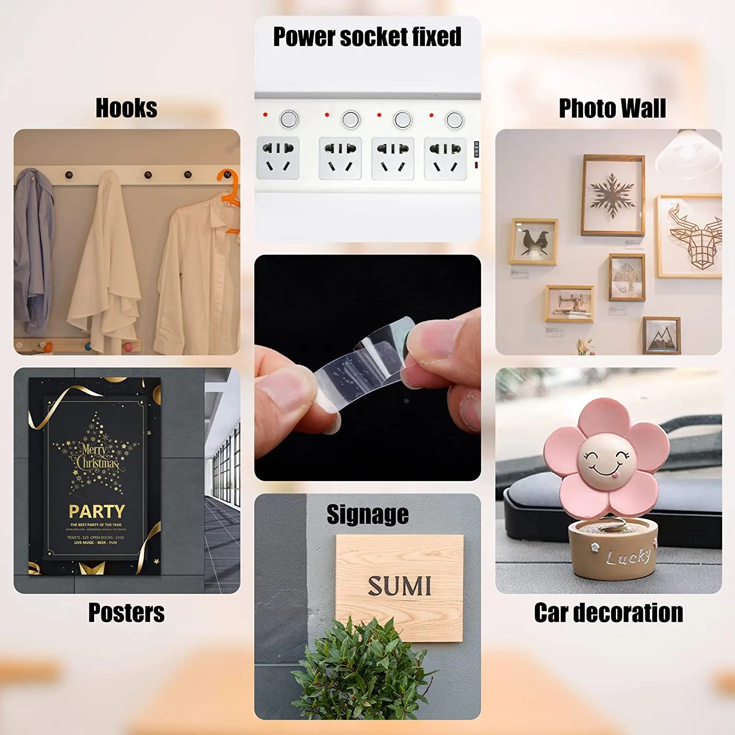 60Pcs Transparante Dubbelzijdige Tape Nano Tape Waterdicht Muurstickers Badkamer Woondecoratie Zelfklevende Herbruikbare Tapes