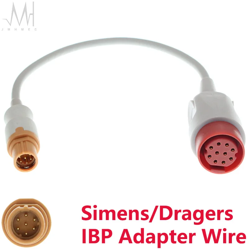 7P to 10P IBP Adapter Wire of Pressure Transducers,Compatible Simens/Dragers SC 6000/7000/9000 Monitor Extension Cable 3368383.