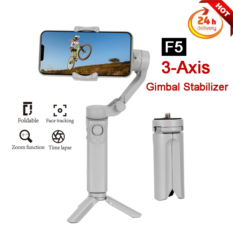 

F5 Gimbal Smartphone 3-Axis Phone Stabilizer Foldable Holder For iPhone 14 Pro Max Xiaomi Huawei Samsung VS DJI OM 6 Smartphone