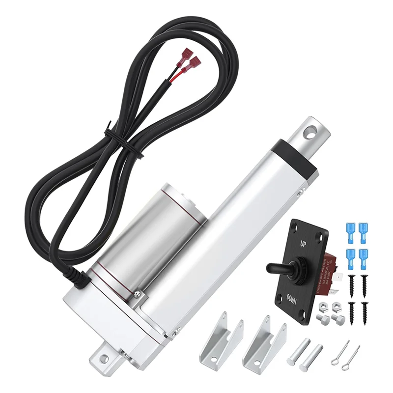 A76K Lineaire Actuator 12V 330Lb/1500N Zware 6Inch Lineaire Beweging Actuator Hoge Snelheid 10Mm/S Snelle Elektrische Actuator IP54