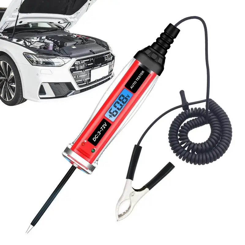 

Digital Led Circuit Tester DC3-72V Auto Circuit Digital Bidirectional Tester Detection Tool With LED Indicator For Headlight