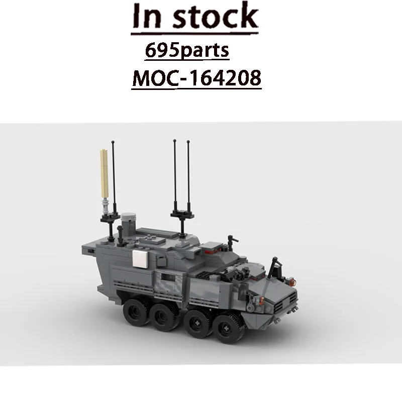 City MOC-164208 New All-Terrain 8x8 Medical Evacuation Support Truck Building Block Model 695 Parts New Year Christmas Toy Gift