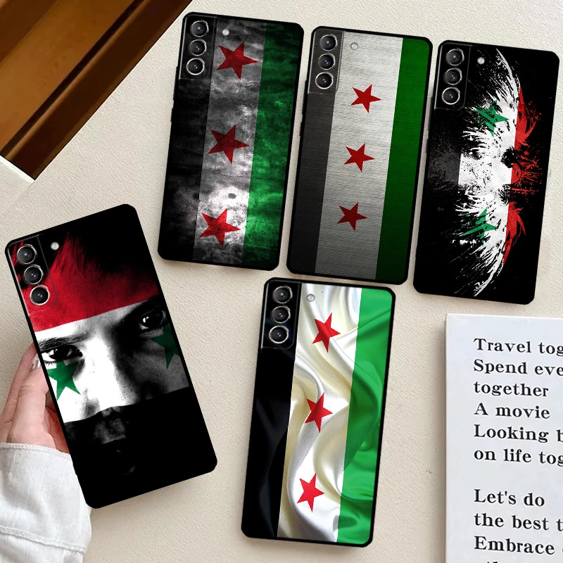 Flag of Syria Case For Samsung Galaxy S24 Ultra S21 S22 S23 Plus Note 10 Note 20 S8 S9 S10 S20 FE Coque