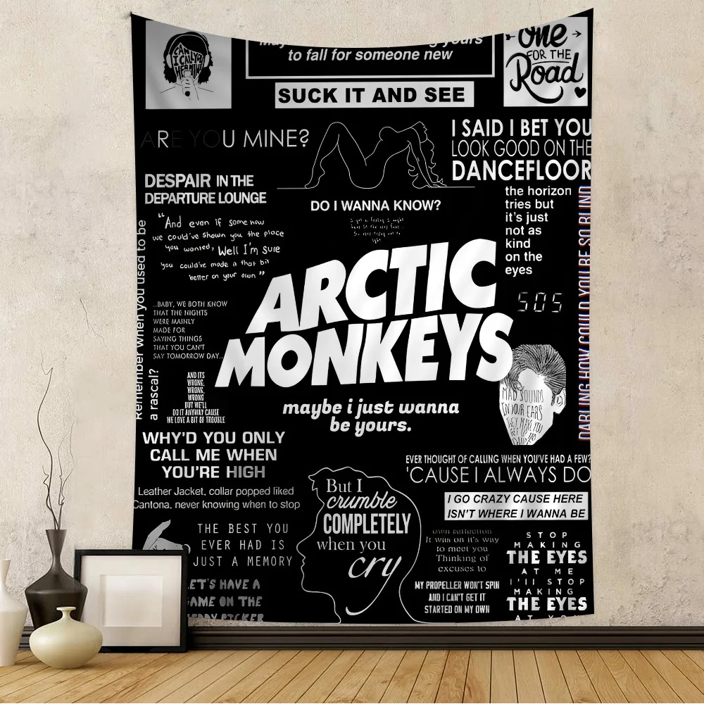 

Arctic Monkeys Classic Printed Large Wall Tapestry Indian Buddha Wall Decoration Witchcraft Bohemian Hippie Wall Art Decor
