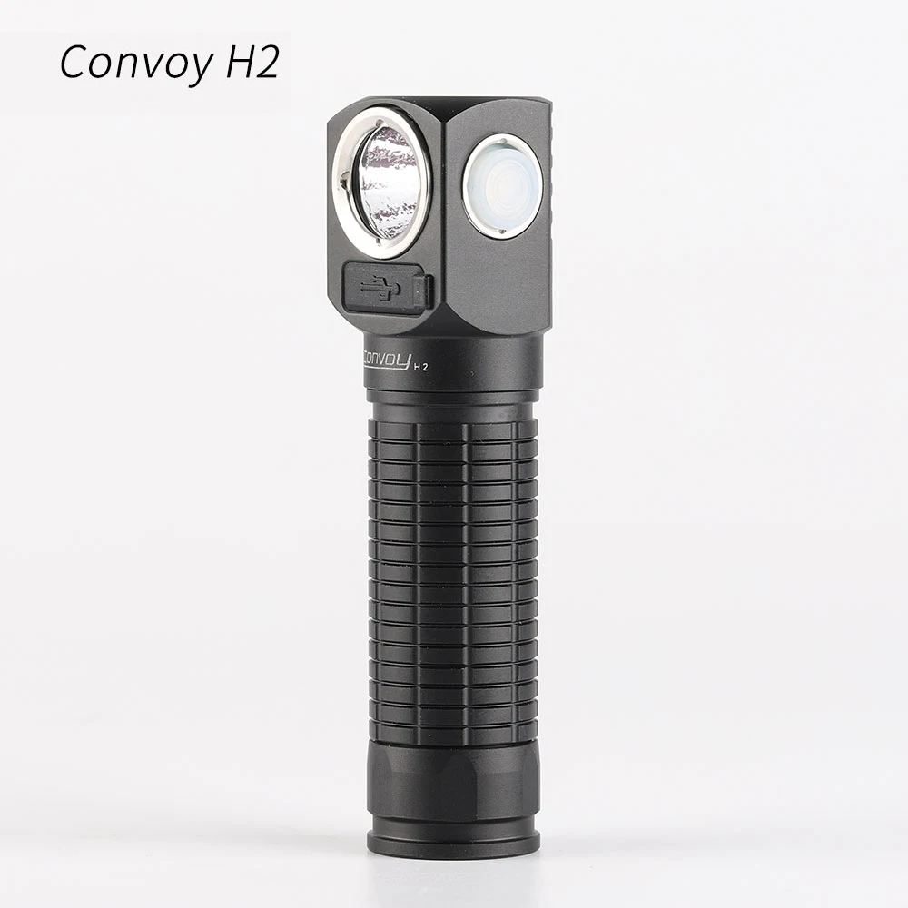 Convoy H2 CREE XML2 LED Flashlight + Headlight 18650 Flash Torch Head Lamp Camping Fishing Work Latarka Type-c Port Headlamp