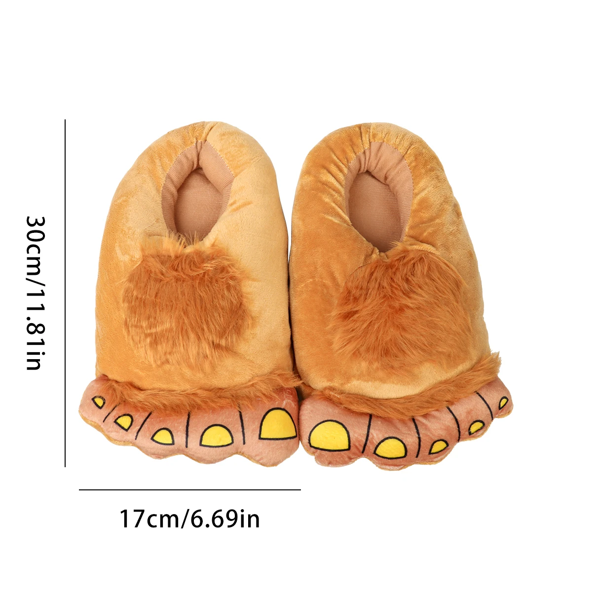 Fashion Furry Adventure Warm Slippers Big Hairy Unisex Savage Monster Plush Home Slippers Indoor Shoes HOME CUTE SLIPPER