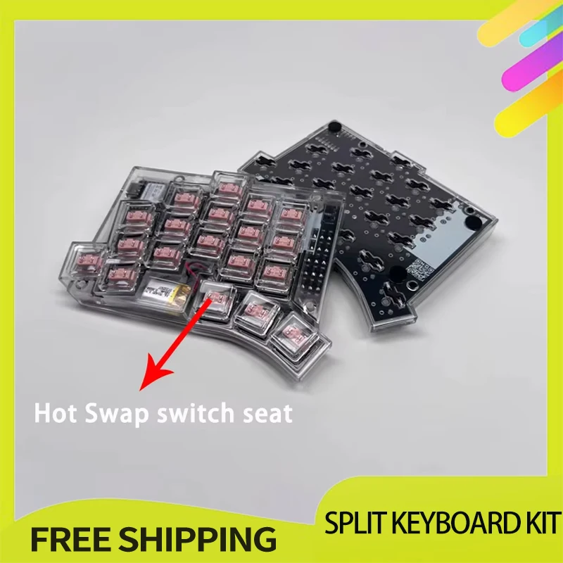 

TOTEM Split Keyboard Kit Dual Mode Choc V1 Support ZMK Type-C Bluetotth Split Keyboard Hotswap Resin 180mAh PC Gamer Accessories