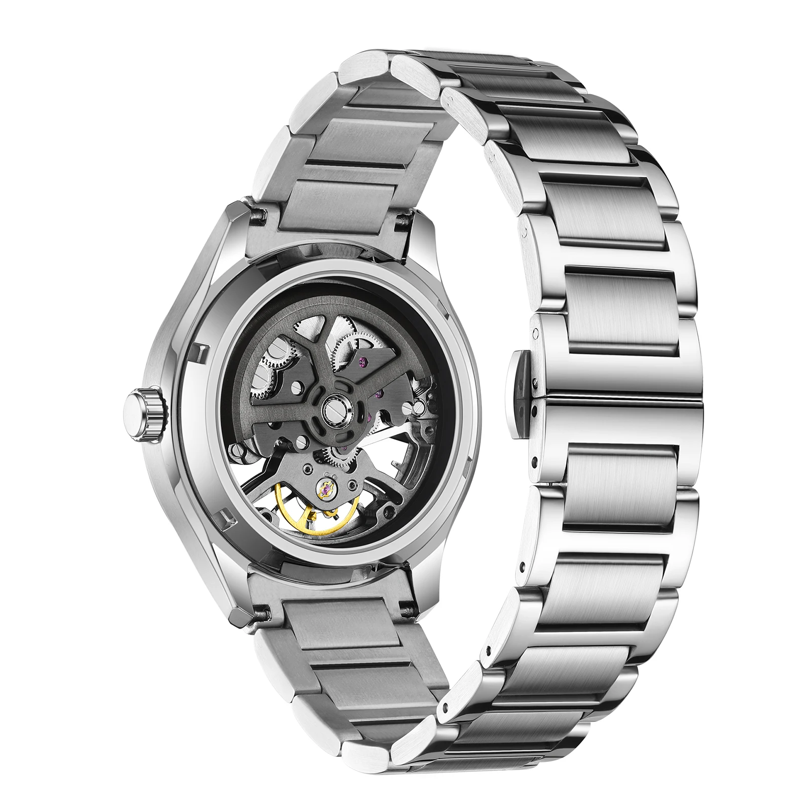 2026 New DANIEL GORMAN 42MM Tonneau Men Mechanical Watch Luxury Sapphire Glass Automatic Watch 50M Waterproof Skeleton Watch Men