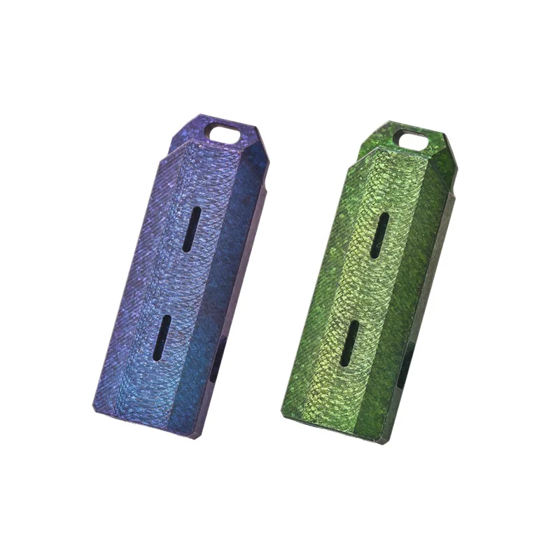 

Outdoor survival multi-functional titanium alloy whistle, compass coach high decibel burst neck pendant whistle