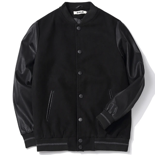 All shops black baseball jacket