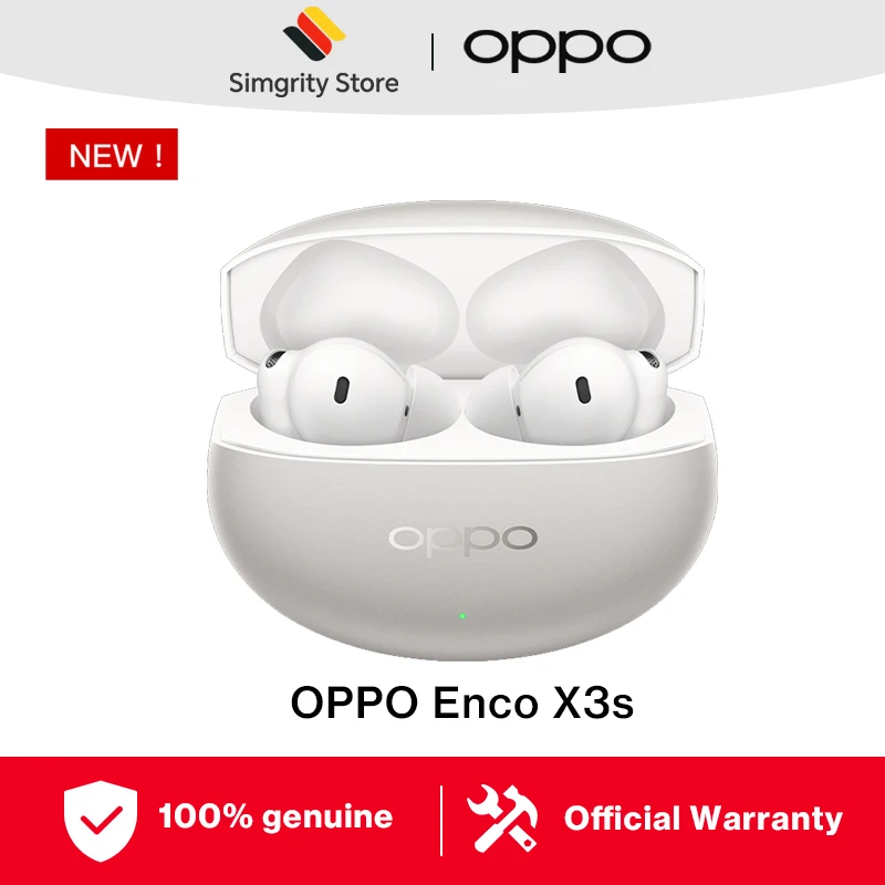 OPPO Enco X3s Silver,Wireless Earphones with Dynaudio Sound,EU version, 55dB ANC, Dual Dynamic Drivers, 45H Battery Life, Hi-Res LHDC 5.0, Multiple Touch Controls, Bluetooth 5.4, IP55