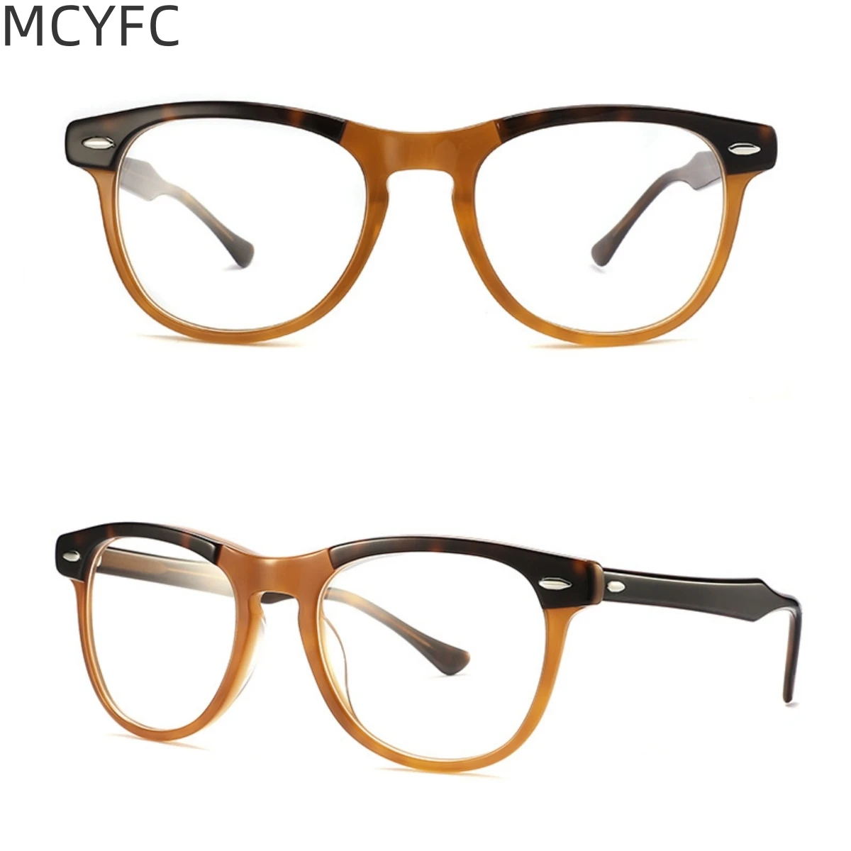 

MCYFC Split Joint Eye Glasses Frame for Women Hand Made Acetate Material Fashion Eyeglasses for Men Concise Style Glasses Frames