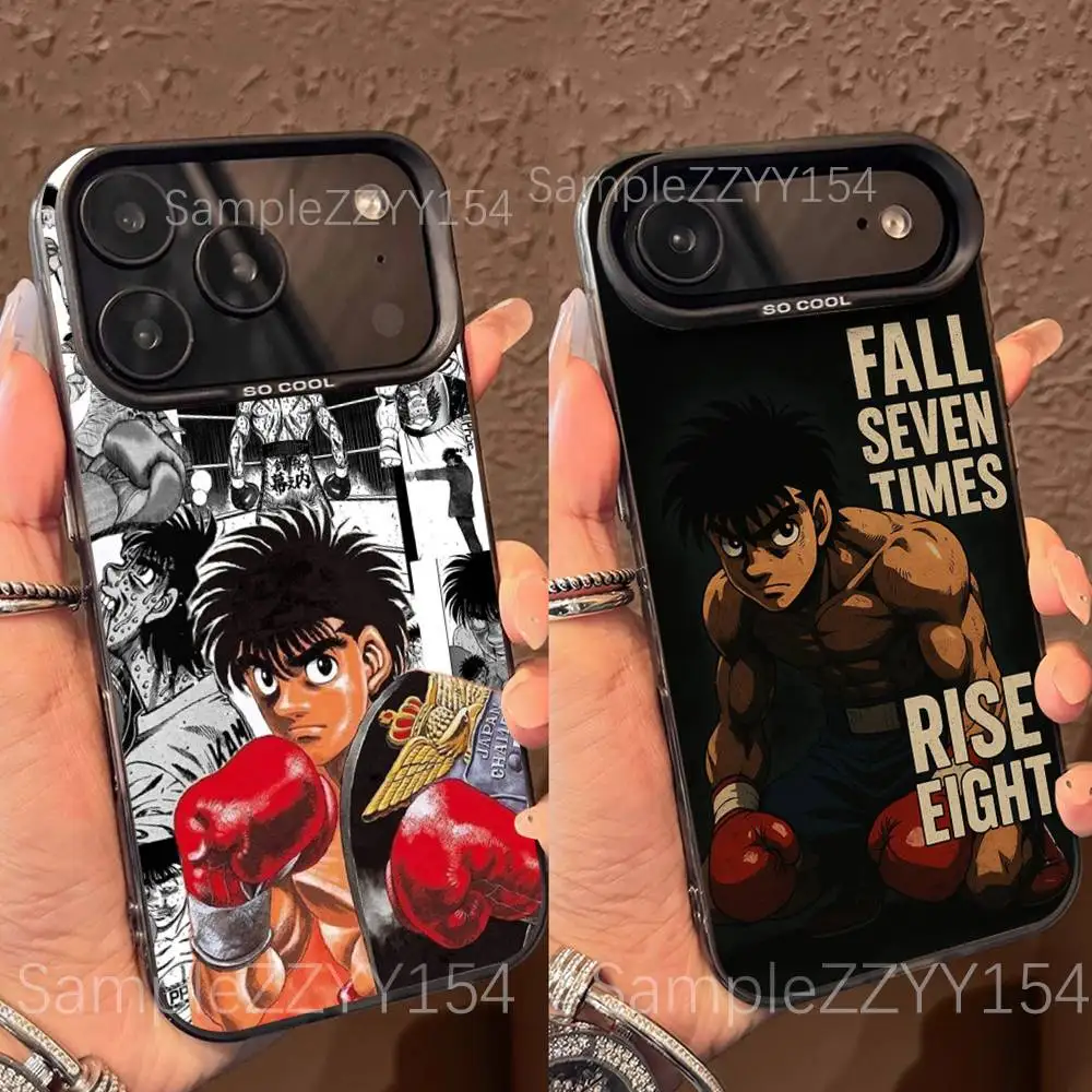 

Hajime No Ippo Anime Phone Case For iPhone 17,16,15,14,13,12,X,8,Pro,Max,Plus,E,SE4,Air,Mini Black IMD Matte