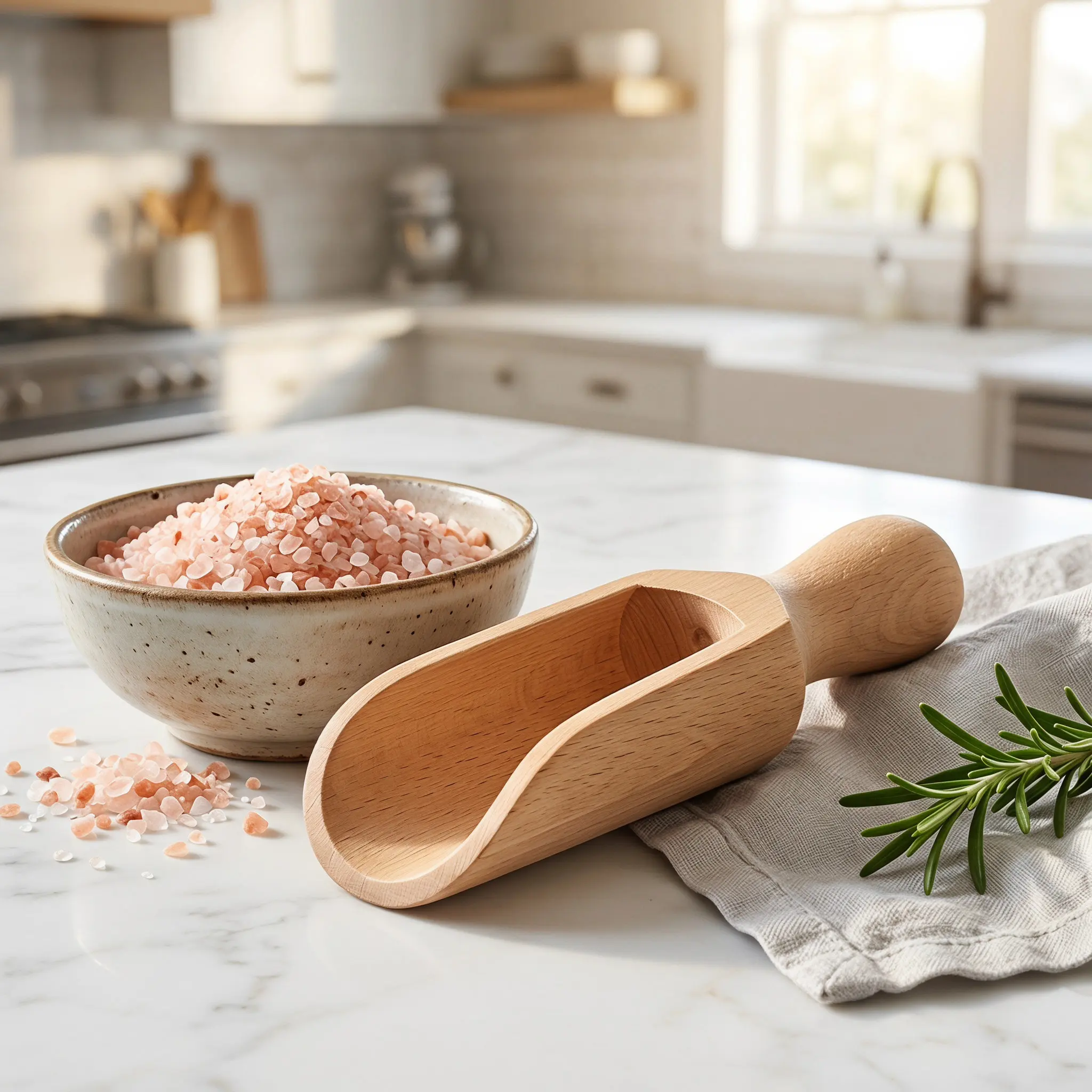 Reusable Wooden Spoon Beech Wood Tiny Scoop for Tea Coffee Sugar Salt Seasoning Portable Kitchen Utensil Convenient Daily Use
