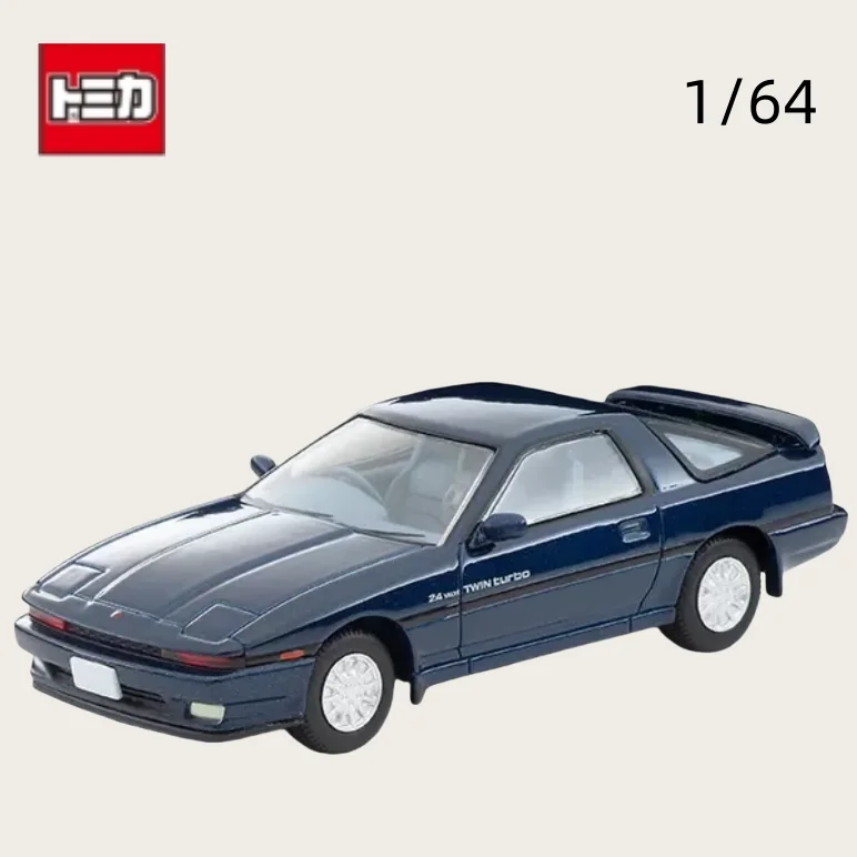 TOMICA TLV 1:64 LV-N106f Toyota Supra 2.0 GT Twin Turbo Blauw, legering statische Miniaturiseerde auto Tide Play model, vakantiecadeau voor jongens