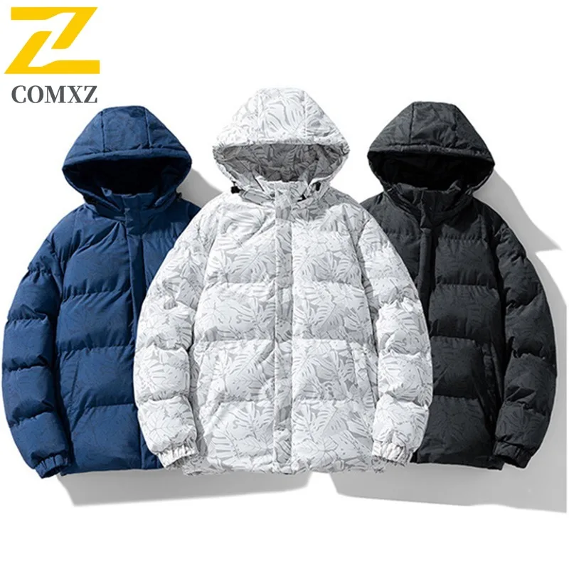 COMXZ Men Padded Jacket Fashion Splicing Outdoor Sport Lightweight Coat Casual Streetwear Style Cold Protection Autumn Garment