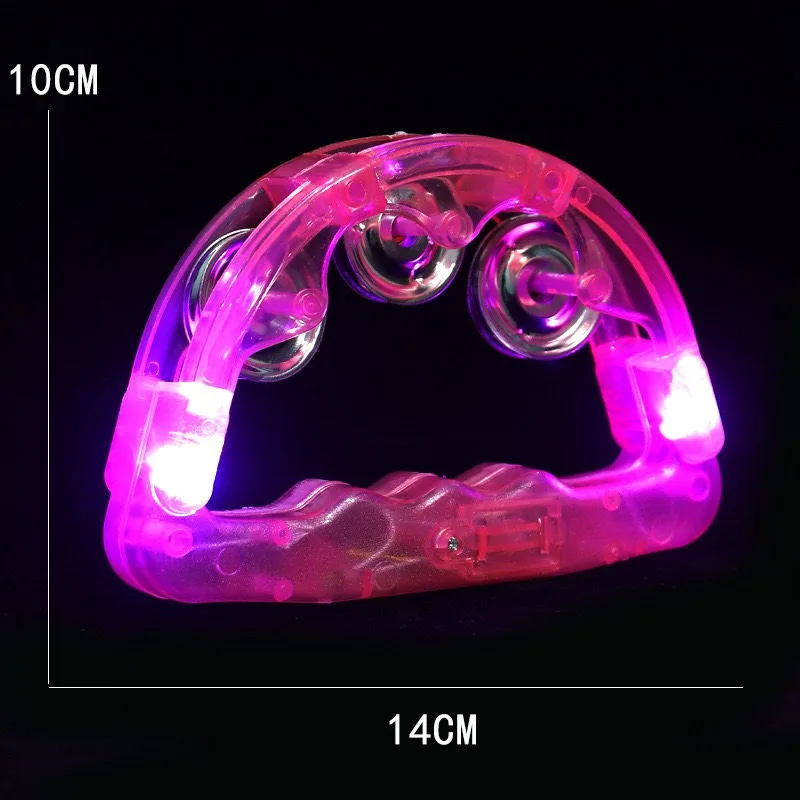 Light Up Hand Bell Colorful Flash Bell Shiny Glowing Handheld Rattle Bar Atmosphere Concert Cheer Support Prop Party Interactive