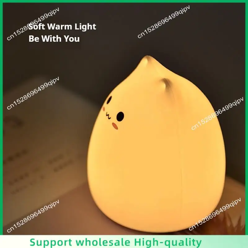 ABSF Mini Cat Night Light Cartoon 7 Colors Sleep Lamp Touch Table Lamp Home Bedroom Decoration
