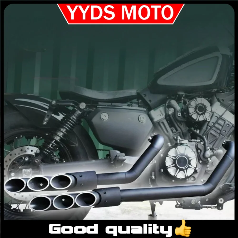 

For BENDA Chinchilla 300 Custom Harley Exhaust 2-out-2 6-hole exhaust Straight exhaust tail section lossless direct installation