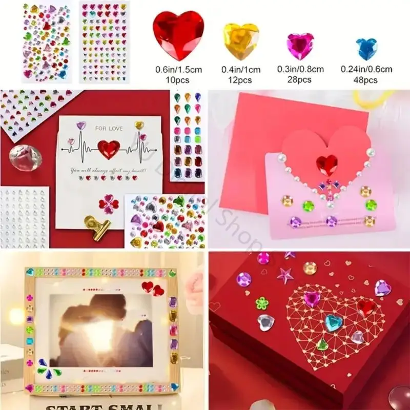 96BA 10 Sheet Acrylic Sticker Jewelry Sticker for Card Making and Party Projects