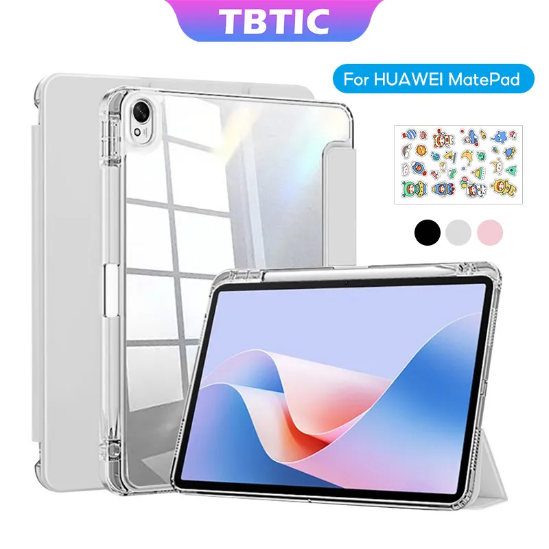 

TBTIC With Pencil Pen Holder Slot Acrylic Cover Casing for Huawei MatePad 11.5S 11.5 Inch 2023 Protective Casing