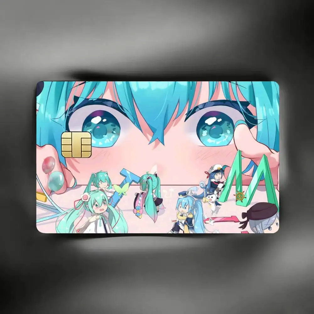 Anime M-MIKU  Sticker Decoration Creative Bank Card Bus Metro Waterproof Sticker