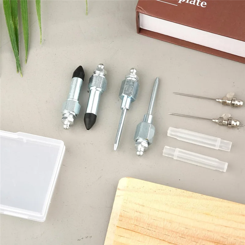B60A 6Pcs Grease Needle Accessory Set Grease Injector Needle Tip Fitting Coupler For Small And Confined Spaces