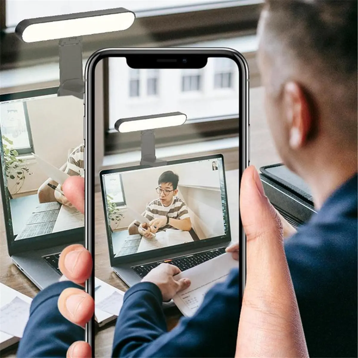 

Computer Light Video Conference Light Computer Clip-on Light for Video Conferencing Video Call Light Live Stream Light,A