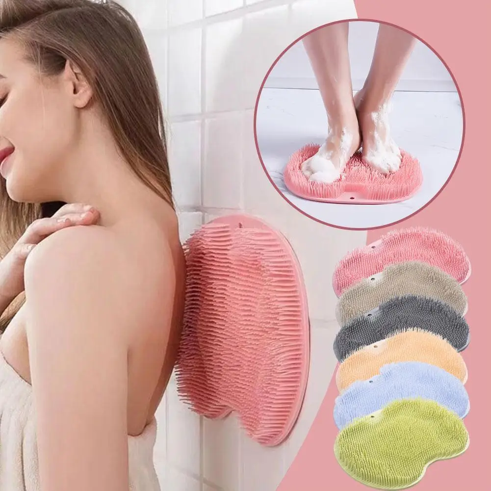 Sdotter 1pc Foot Wash Brush Rub Back Sucker Brush Bathroom Pad Tool Massage Pad Pad Foot Massage Bath Foot Shower Wash Non-slip