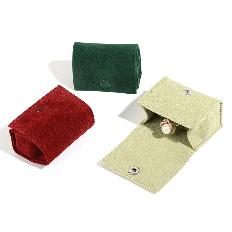 Mini Portable Cloth Bag Jewelry Box Ring Box Ear Studs Earring Box Small Jewelry Earrings Travel Portable Ring Box