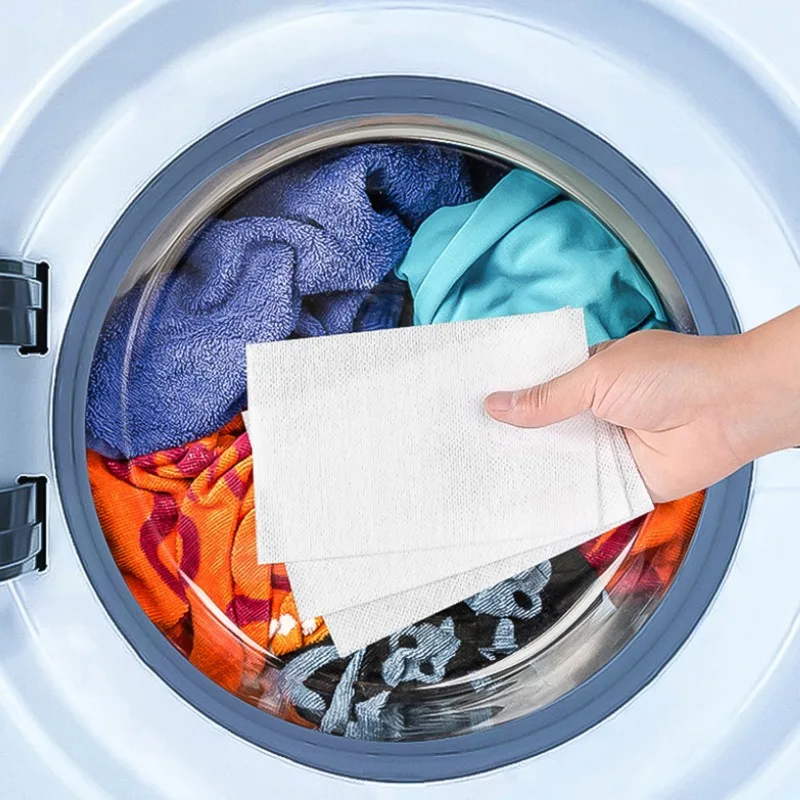 

Ткань с защитой от краски в стиральной машине, лист поглощения цветов, анти-потерянная таблетка для стирки, нетканый материал, бумага для стирки, уловитель цветов