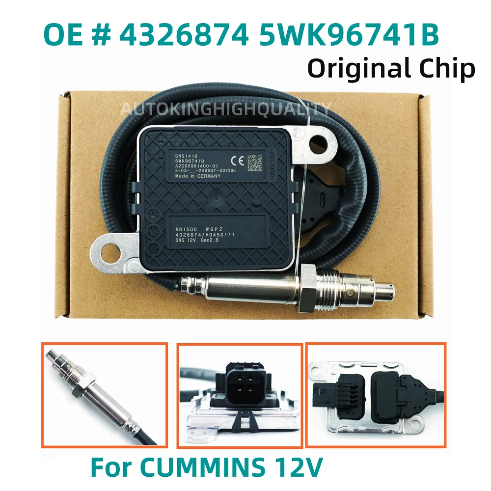 5WK96741 28729846 4326874 5WK96741B Original NEUE Stickstoff Sauerstoff NOx Sensor 12 V Für Cummins T660 T680 T700 T800 W900 C500 Pet