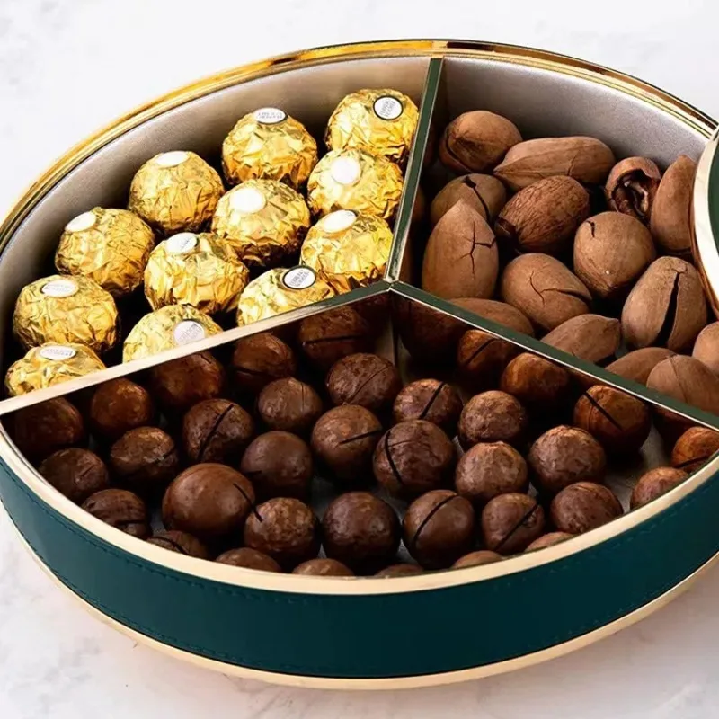 تخزين الفواكه المجففة طاولة القهوة لغرفة المعيشة حلوى الجوز الخفيفة الفاكهة المجففة الفاخرة مع غطاء صندوق الوجبات الخفيفة المنزلية البطيخ #2