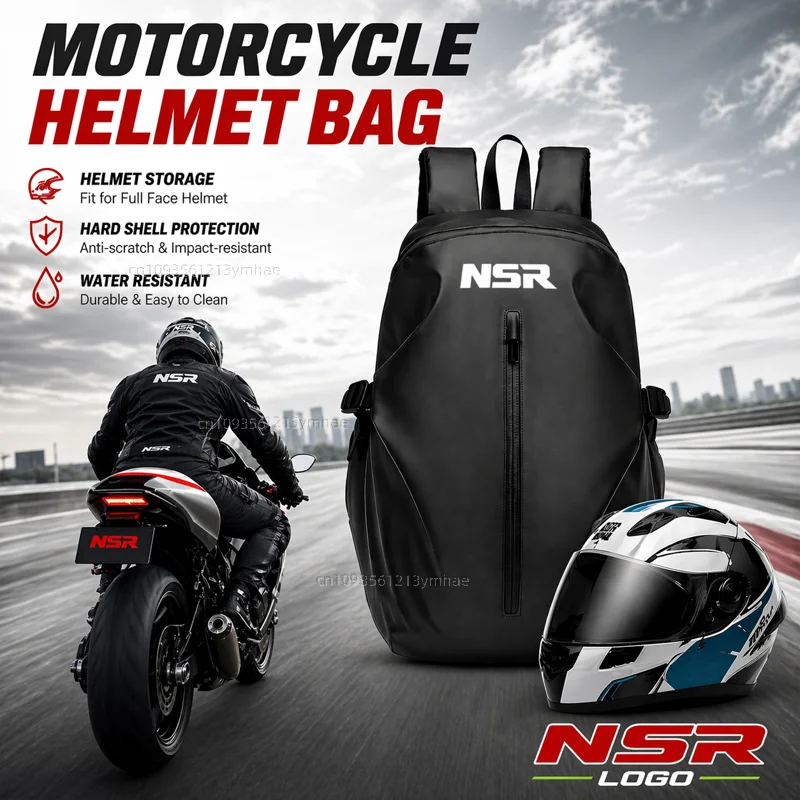 

Knight Backpack Motorcycle Helmet Bag Travel Equipment Waterproof Large Capacity For Honda NSR125 NSR 125 250 1988 1994 1993