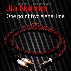 Hifi wtyczka do kabla Audio 3.5mm do 2 RCA Audio Cabler PC wzmacniacz telefonii komórkowej Interconnect High Qualitu 3.5 Jack do kabel RCA