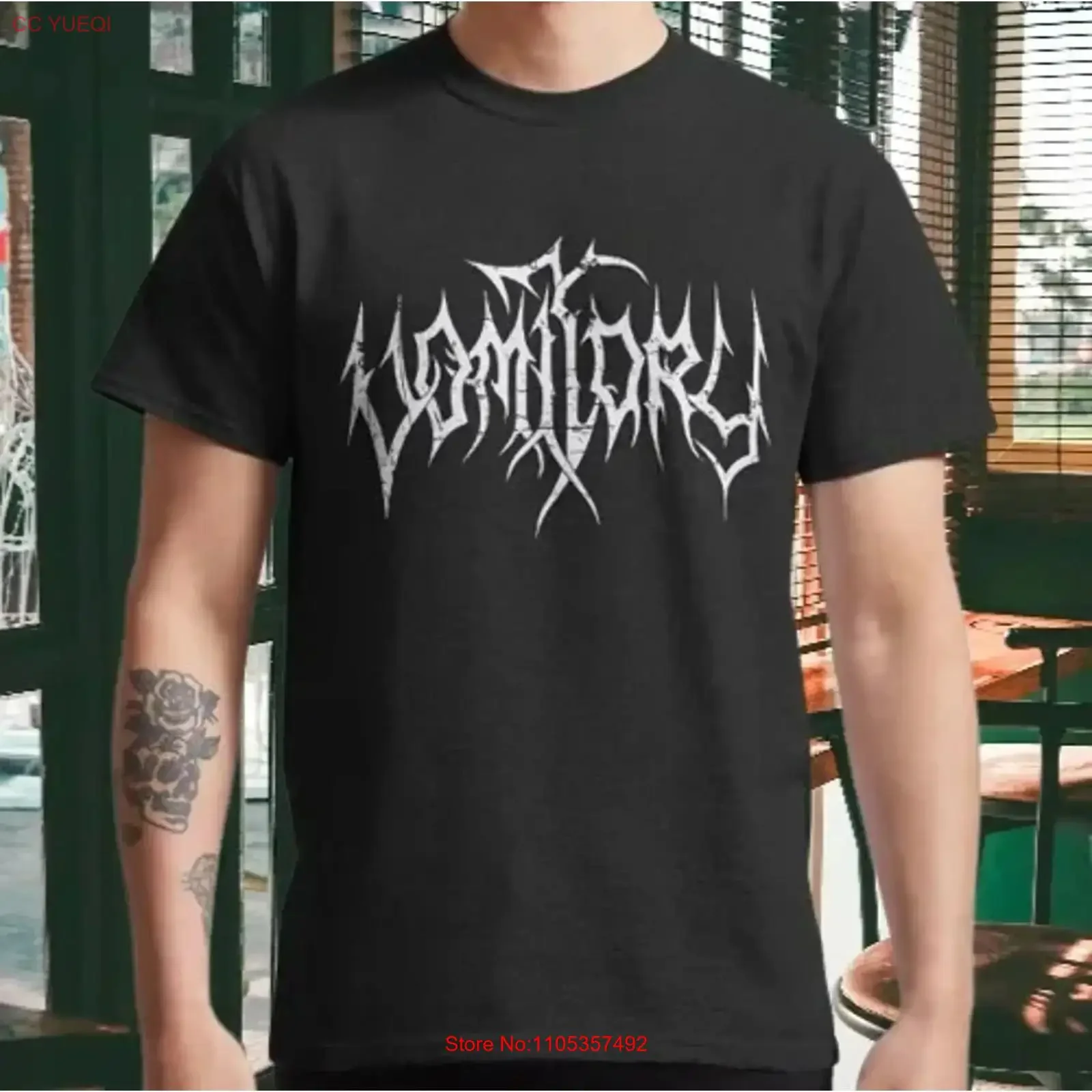 Neues Vomitory für Sie: Klassisches Logo Herren-T-Shirt in Schwarz, US-Größen S bis 5XL, Vintage-Waschung, modisches Unisex-Oberteil für den Alltag.