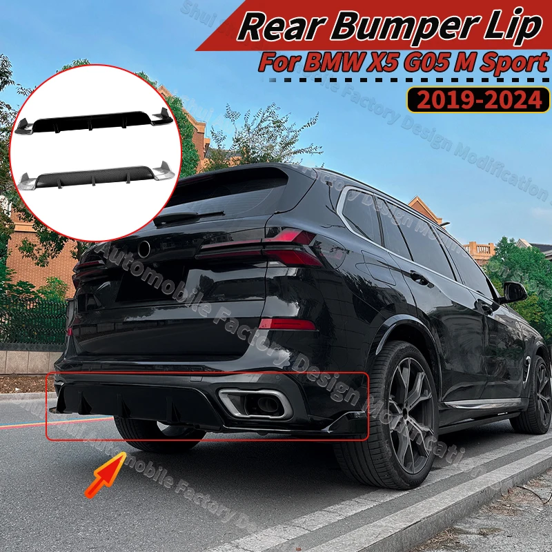 Rear Bumper Lip for BMW X5 G05 M Sport 2019-2024 Splitters Spoiler Diffuser Lip 3pcs Lower Guard Board Protector BodyKits Trim