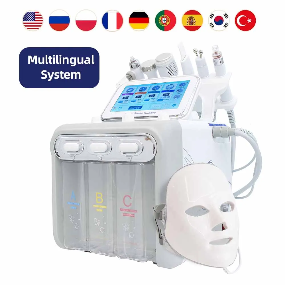 7 in1 H2O2 Water Oxygen Jet Peel Hydro Beauty Skin Cleansing Hydro facial Machine Facial Machine Water Aqua Peeling for Home Use