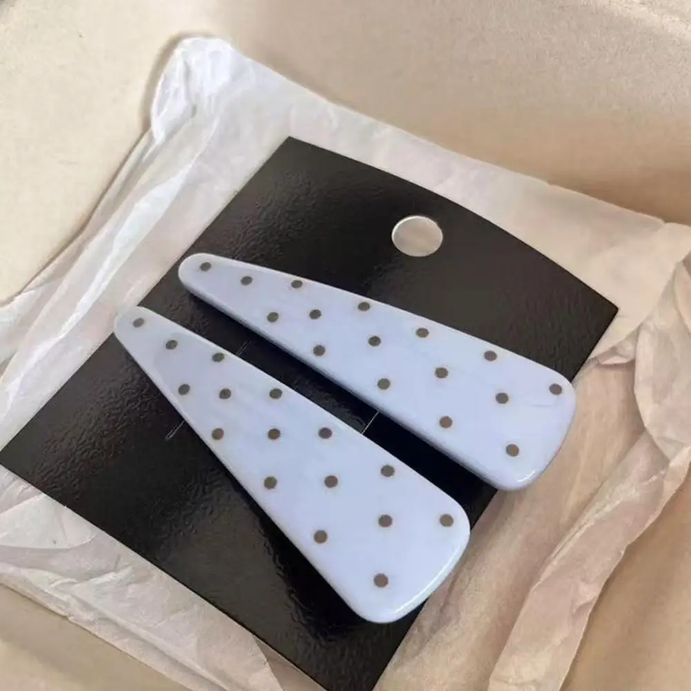 

Girl Hairpin Dot Print Stable Grip No Damage Hair Pin Anti-slip Teeth Side Bang Hair Clip Summer Style Hair Accessories Stable G