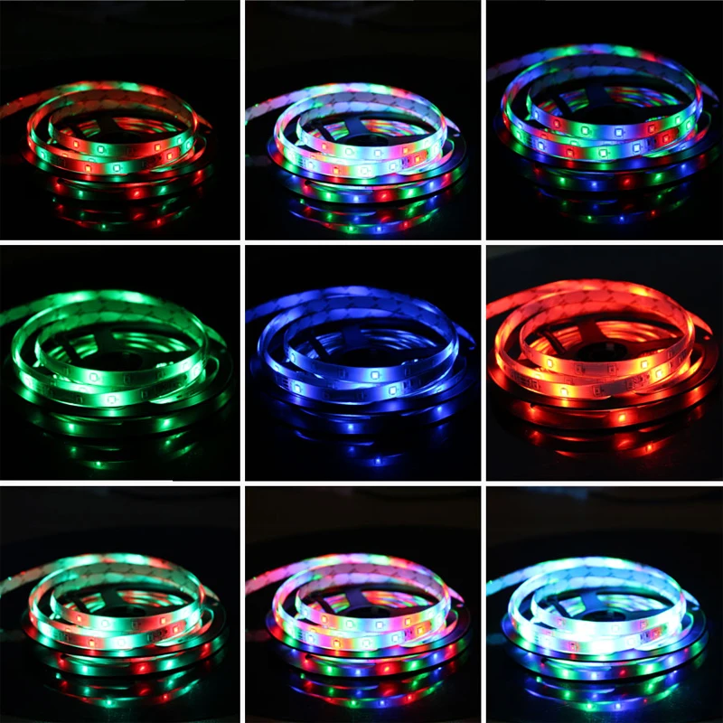 DC 12 V Volt Strip Led Light Tape 2835 RGB Waterproof 5M/Roll 12V DC 60LED/M RGB Led Strip Tape Lamp Diode Flexible TV Backlight