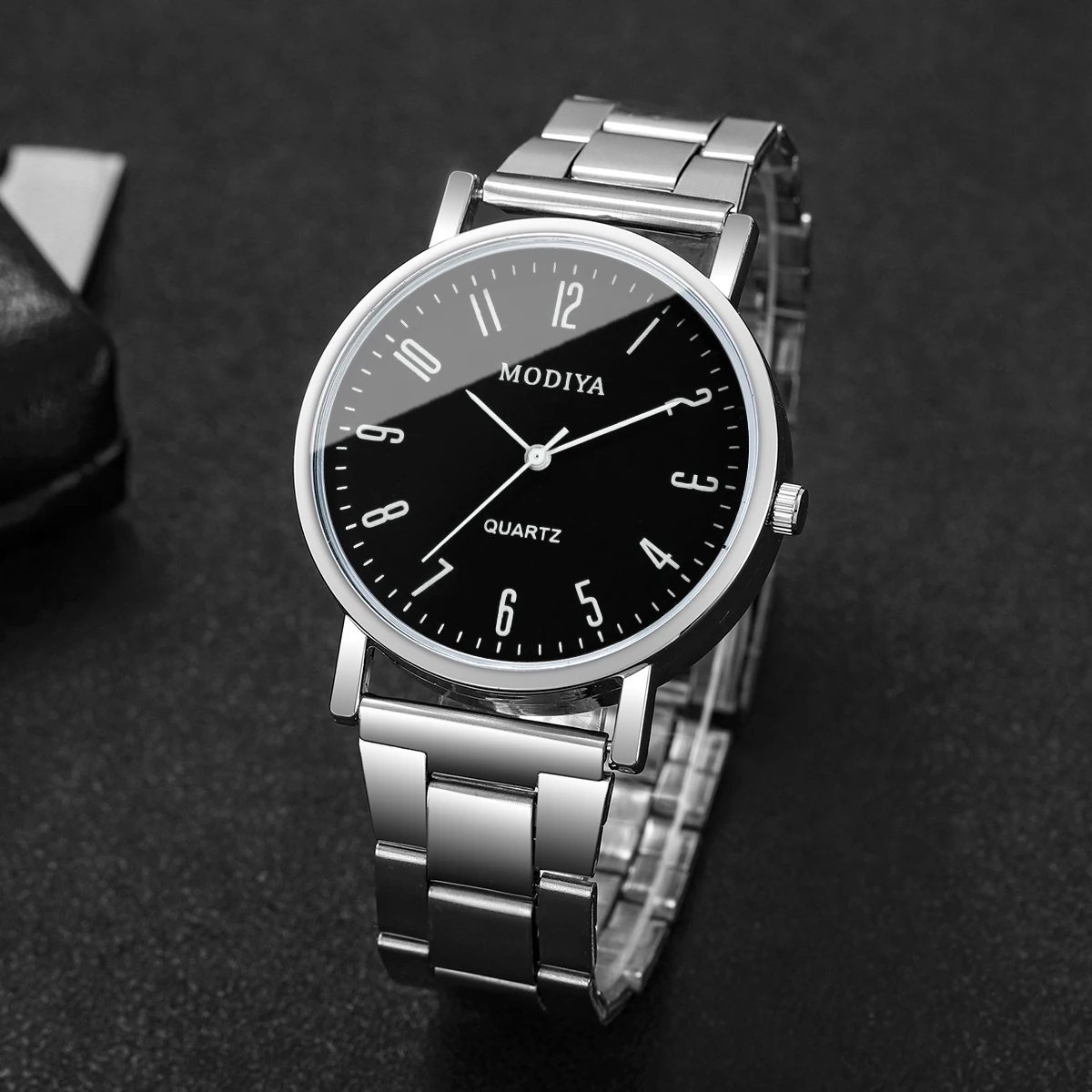 Fashion Men Business Watches Simple Arabic Dial Analog Quartz Wristwatch Reloj Hombre（Without Box） image 5