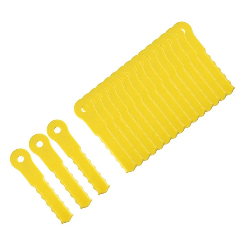 

18 Pcs Replacement Blades Yellow For Weed Warrior Head Blade 2-N-1 Trimmer 3 Pivotrim Hybrid And Push-N-Load Head