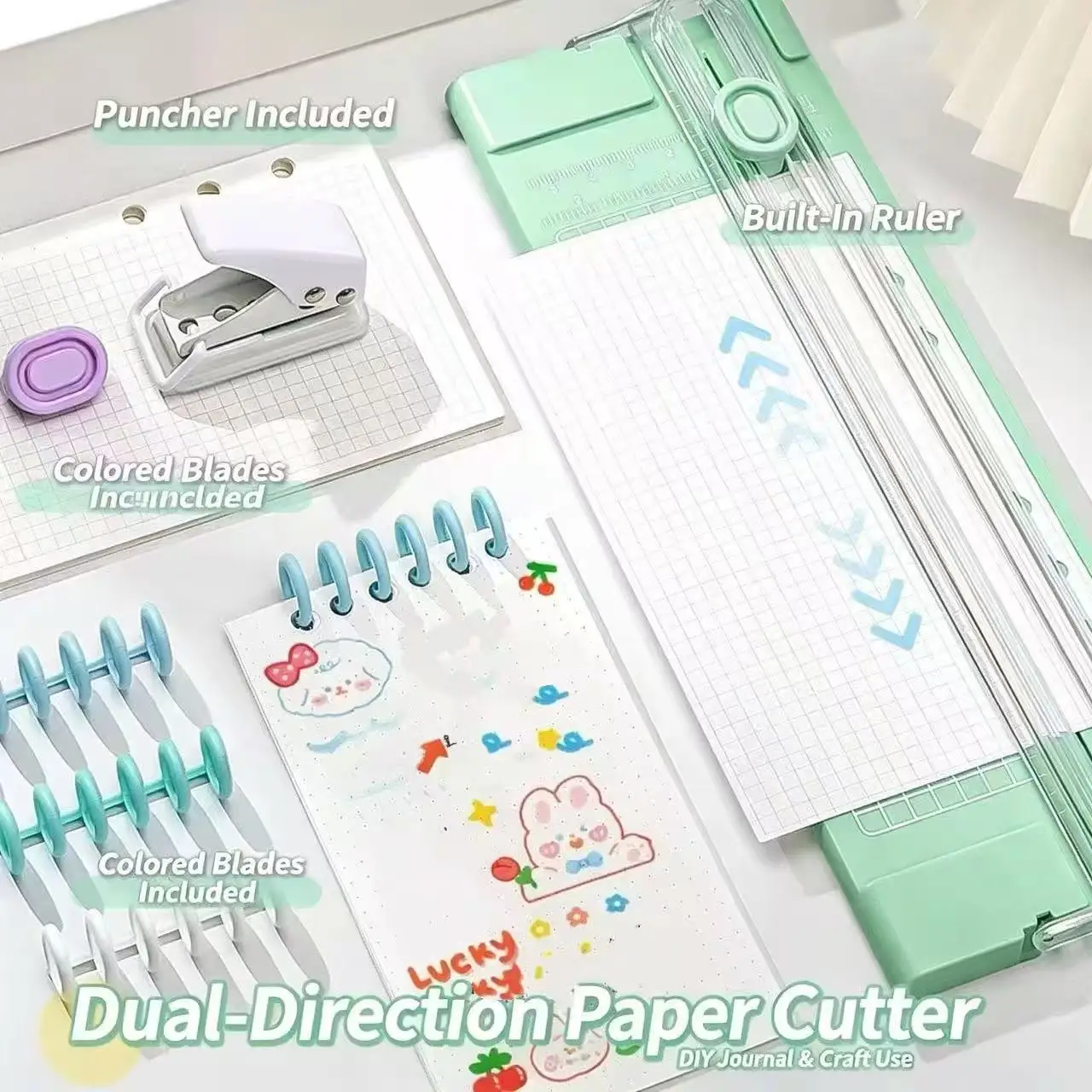 Handheld Bidirectional Manual Paper Cutter A4 Office Paper Trimmer for Precise Cutting