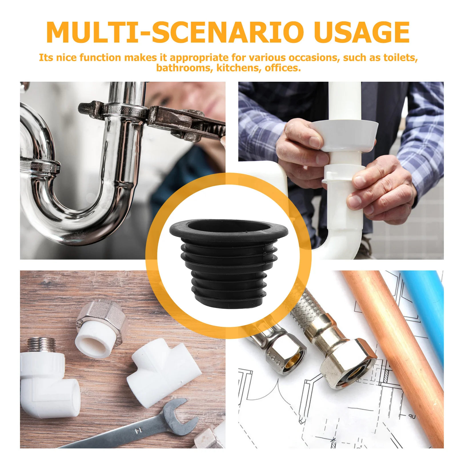 3 قطعة غسالة خرطوم الصرف حلقة مانعة للتسرب مكافحة ارتجاعي طوقا ل حوض الاستحمام بالوعة أنابيب الصرف الصحي تجاوز حماية قابس التصريف المياه