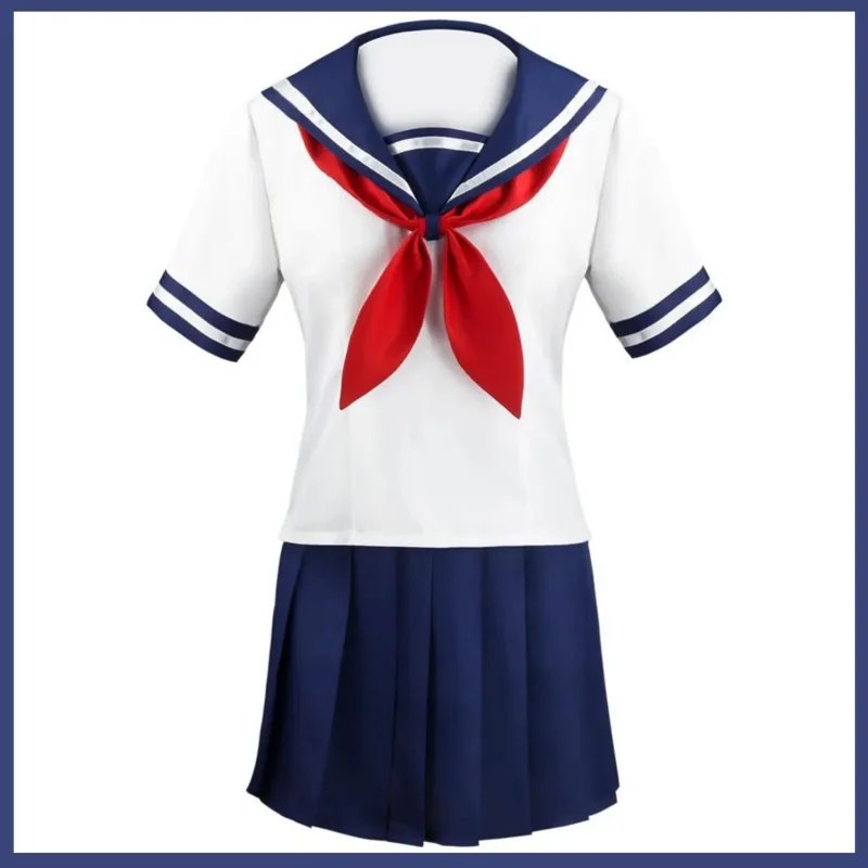 Anime Game Yandere Simulator Ayano Aishi Cosplay Costume Wig JK Japanese School Uniforms Skirt Woman Sexy Kawaii Halloween Suit