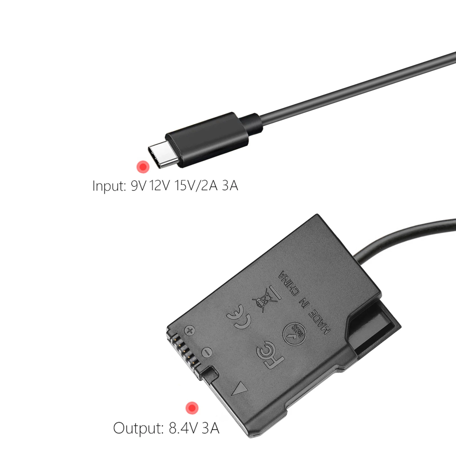 Type-C Adapter Cable EP-5A EN-EL14 EN-EL14A  Dummy Battery for Nikon D3100 D3200 D3300 D3400 D3500 D5100 D5200 D5300 D5500 D5600