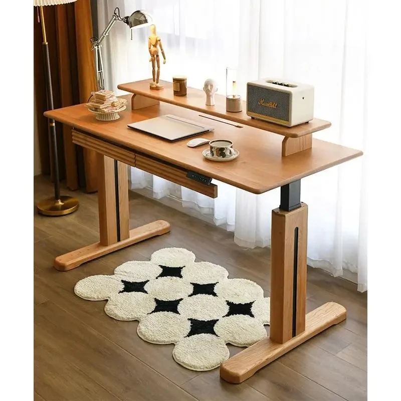 

Электрический стол из массива дерева, регулируемый подъем и опускание, бытовой стол, компьютерный стол, бесшумный регулируемый верстак