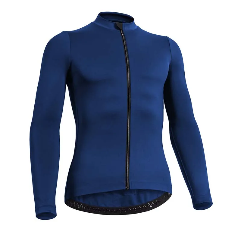 

Autumn and winter solid color long sleeve cycling clothes men's and women's quick-drying breathable cycling clothes Bicycle tops