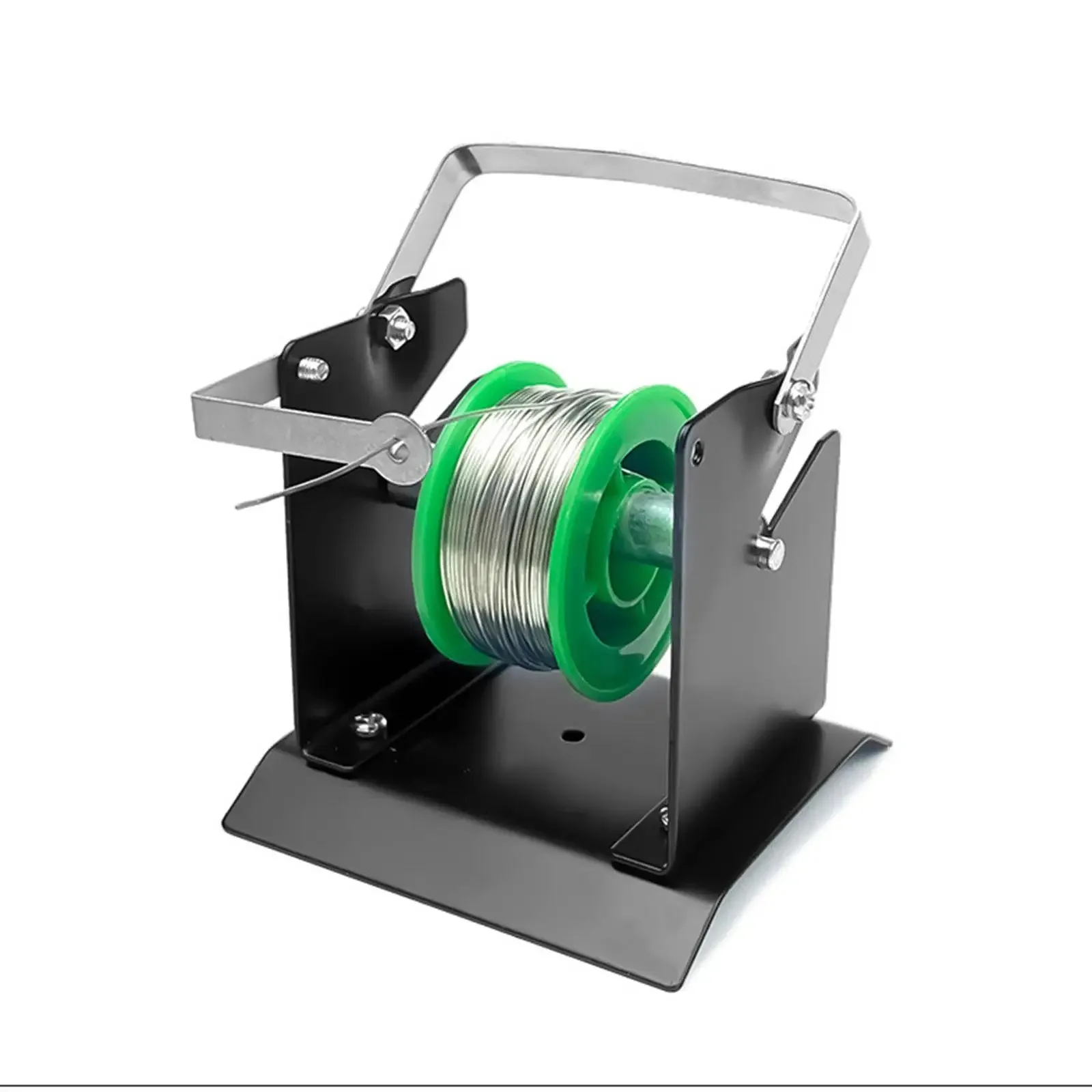 Compact Solder Wire Spool Dispenser Holder, Adjustable Metal Reel Stand For Workbench, Welding Wire Organizer Tool image 4